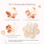 Wooden Baby Flower Shape Milestone Card Monthly Memorial Card Newborn Birthday Photography Accessories For Baby Birth Gift