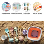 1/11 PCS Beach Toys for Kids Sand Toys Set for Toddlers Sandbox Toys with Bucket Shovel Rake Set Summer Outdoor Children Gift