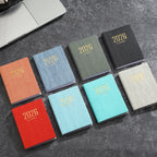 A7 specification 2026 English planner book, mini portable pocket daily schedule book, 64 sheets 128 page thin weekly calendar