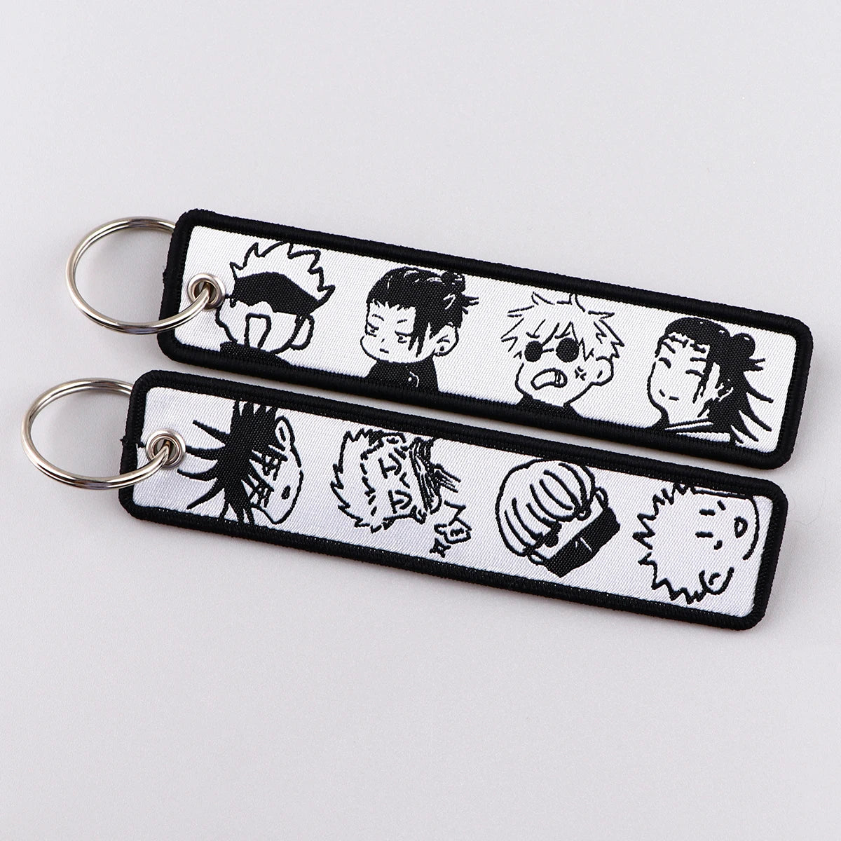 Anime Embroidery Keychain – Manga Key Fob & Car Keyring Accessory