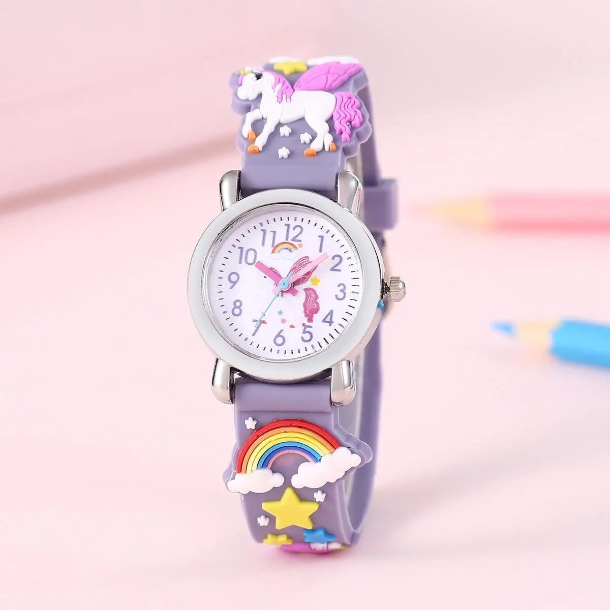 Rainbow Winged Unicorn Watch for Kids – Cartoon Children’s Watch