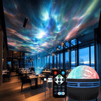 LED Northern Lights Projector Light 7 Modes Starry Sky Night Light with Remote USB Plug-in Auto Rotate for Bedroom Ceiling Party