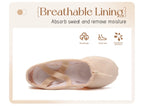 Canvas Ballet Shoes Split Sole Dance Slippers for Kids Adults