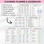Daily Weekly Monthly Household Cleaning Planner Notebook Family Chore Chart Home Cleaning Task Schedule Organizer