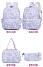 3Pcs/Set KPop Demon Hunter School Bags Girls Teens Rumi Mira Zoey Youth School Backpack Travel School Students Laptop Backpack