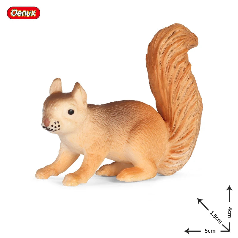 Oenux New Wild Animals Forest Orangutan Pigeon Hedgehog Aardvark Capybara Action Figure Model Figurines PVC Collection Kids Toy