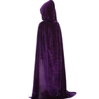 Halloween Adult Kids Witch Cloak Cape Hooded Cosplay Costume Death Cloak Carnival Party Halloween Long Cape 8 Colors
