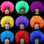Women Curly Cosplay Wig Short Wavy Curly Hair Colorful Synthetic Wig For Daily Party Men Football Fan Wearing Kids Wigs