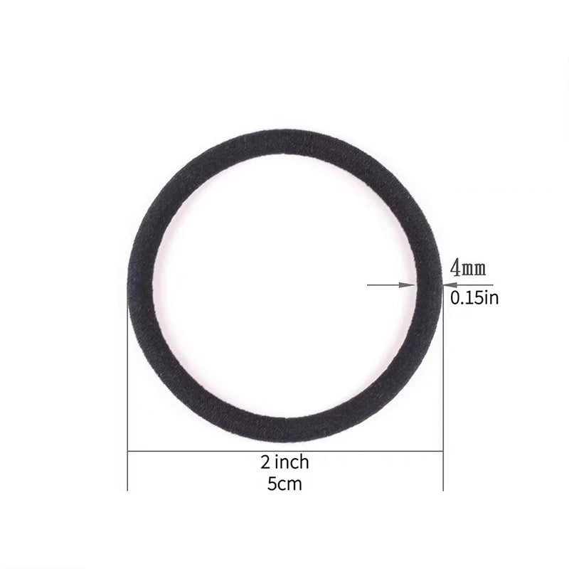 20/50/100PCS/SET Black Nylon Basic Hair Ring Elastic Hair Bands For Women Girls Hair Tie Scrunchie Rubber Bands Hair Accessories