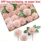 25pcs Artificial Flowers, Fake Flowers Roses W/stem For DIY Wedding Bouquets Centerpieces Arrangements Party Home Decorations