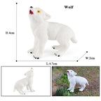 Oenux Wild Beast Animals Small Gray Wolf Maned Wolf Baby Wolves Simulation Model Action Figures Collection PVC Gift Kid Toy Gift