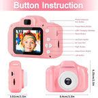 Super Cute Children Camera 1080P HD Toddler Digital Video Camera 2.0-inch Kids Camera with Silicone Cases Toys for  Christmas