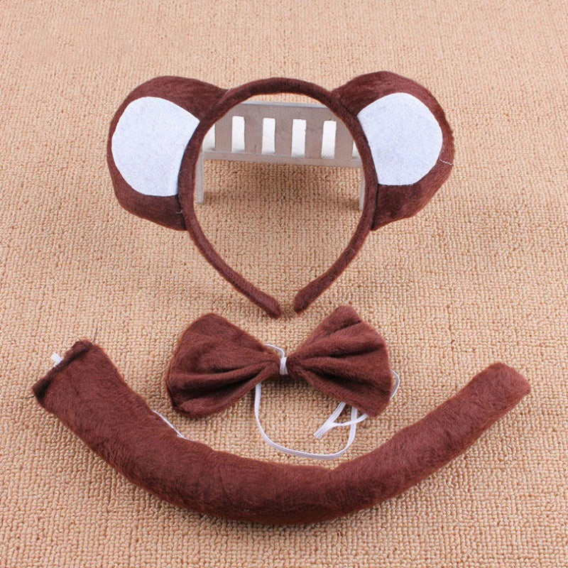 Anime Cute Animal Dress Cosplay Giraffe Frog Tiger Mouse Monkey Costumes Accessory Sweet Headwear Tail Bow Birthday Day Gifts