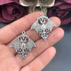 4pcs 40*36mm Gothic Vampire Bat Charm Retro Bat Halloween Pendant Designer Charms For Jewelry Making DIY Jewelry Findings