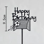 Football Boy Cake Topper Soccer Player Doll Decor for Birthday Party Sports Theme Childrens Celebration Supplies Cupcake Decor