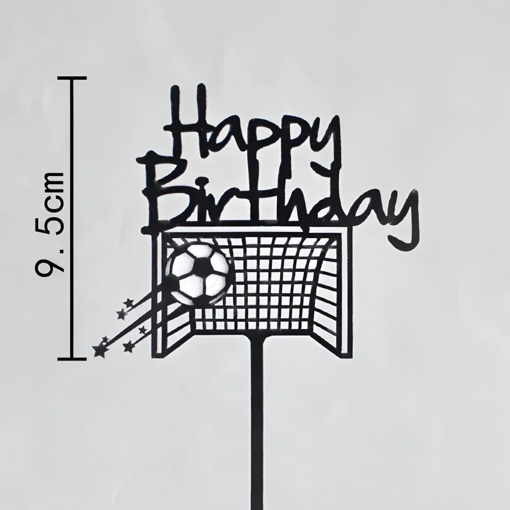 Football Boy Cake Topper Soccer Player Doll Decor for Birthday Party Sports Theme Childrens Celebration Supplies Cupcake Decor