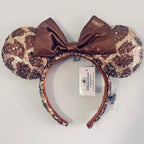 Disney Princess Headband Mickey Ear Rapunzel Sequin Bow Hair Hoop Birthday Gift Girl Accessories Halloween Gift Christmas Jack