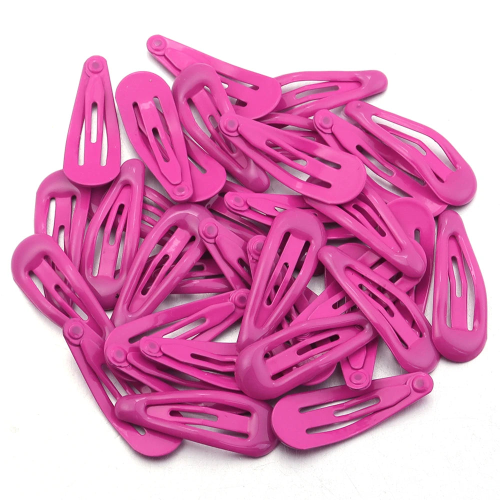 30pcs 3cm Colorful BB Hair Clips Girls Water Drop Shape Hairpin Cute Princess Barrette Simple Snap Clip Kids Hair Accessories