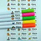 Waterproof Tag Self-adhesive Baby Name Sticker Custom Personalized Kindergarten Hebrew Label For Children School Stationery