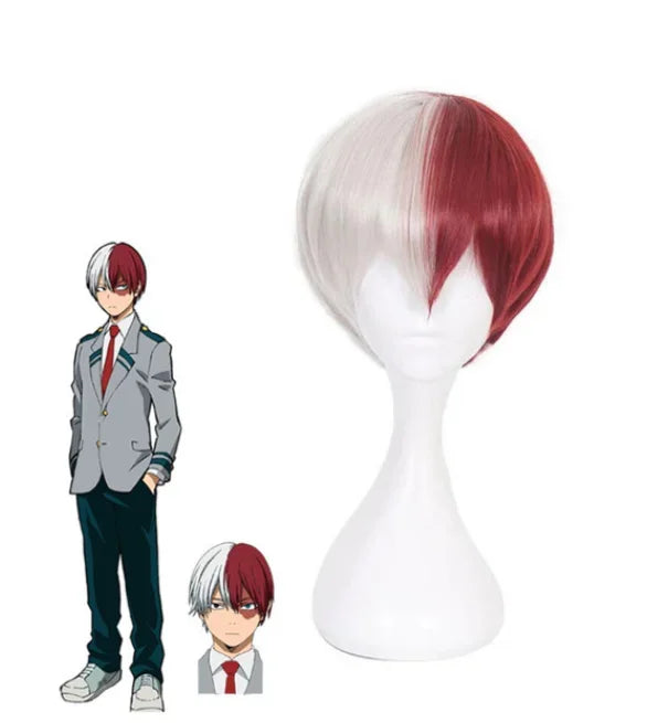 My Hero Academia Anime  Midoriya Izuku Cosplay Costume Todoroki Shoto School Uniform Set Wig Suit Unisex Halloween Role Play