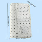 A6 Polka Dot Cloth Binder Notebook 6-Hole Loose Leaf Portable DIY Scrapbook Journal Multi Pocket Photo Album Planner School Gift