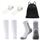 4PCS Set Non-Slip Viscose Football Socks with Drawstring Bag for Men & Women Outdoor Sports Running Basketball Leg Bandage