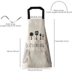 New Waterproof Oilproof Apron Kitchen Household Cooking Baking Apron for Men Women Lightweight and Durable with Hand Wiping
