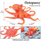Oenux Marine Molluscs Model Simulation Squid Octopus Growth Cycle Action Figure Sealife Animals Education Collection Kids Toy
