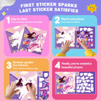 1/2PCS CutteeyFyry Sticker Book By Number Unicorn Stickers Paint Book For Kids Paint by Number Sticker Book Keep Kids Busy