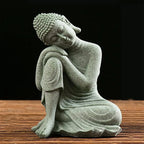Stone Buddha Statue Ornaments Creative Craft Tabletop Statue Gift for Housewarmin