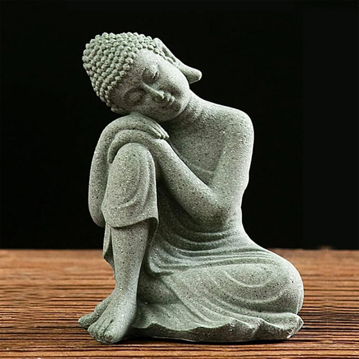 Stone Buddha Statue Ornaments Creative Craft Tabletop Statue Gift for Housewarmin