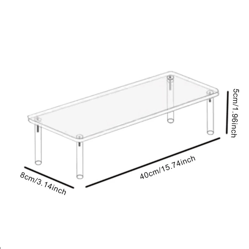 1pcs Multi-Layer Acrylic Display Stand Cake Display Rack High Transparent Trapezoidal Storage Shelf Perfect for Dessert Cupcake