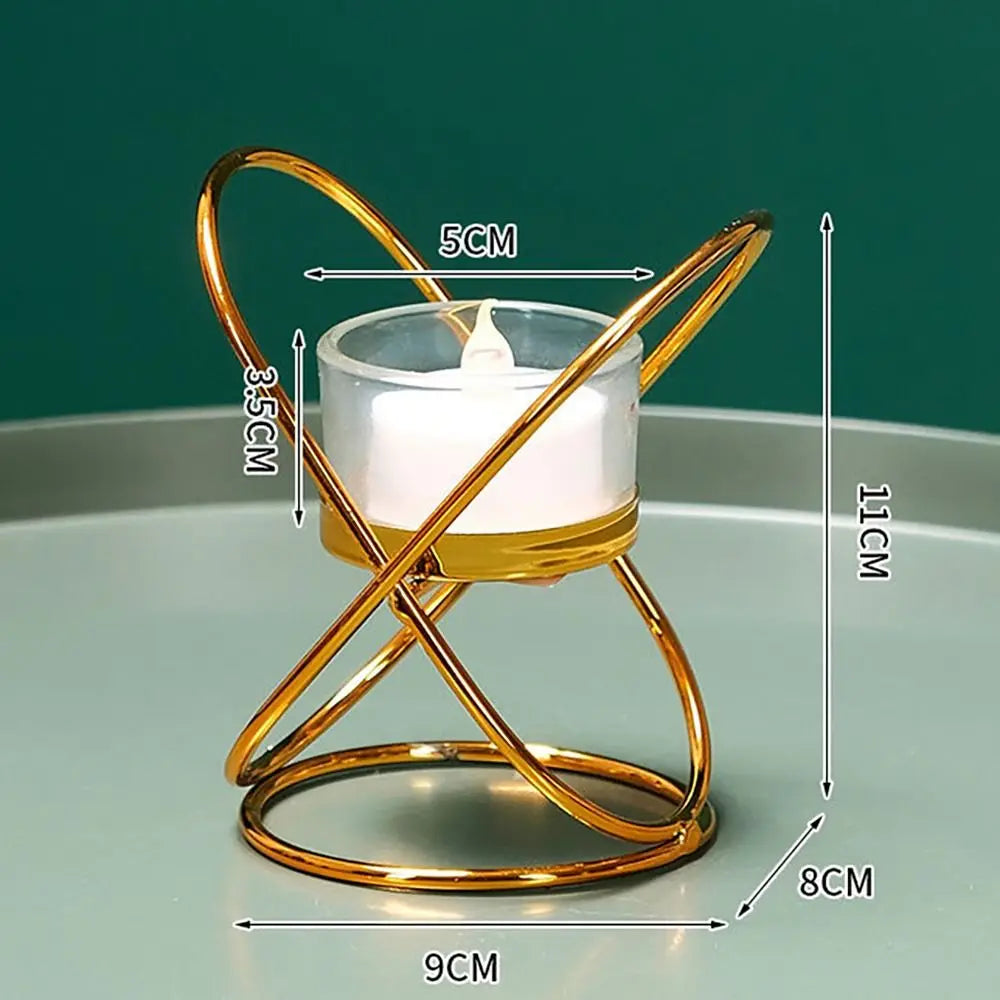 Metal Candlestick Holder Iron Candle Holders for Romantic Candlelight Dinner Props Table Decoration Retro Bedroom  Ornaments