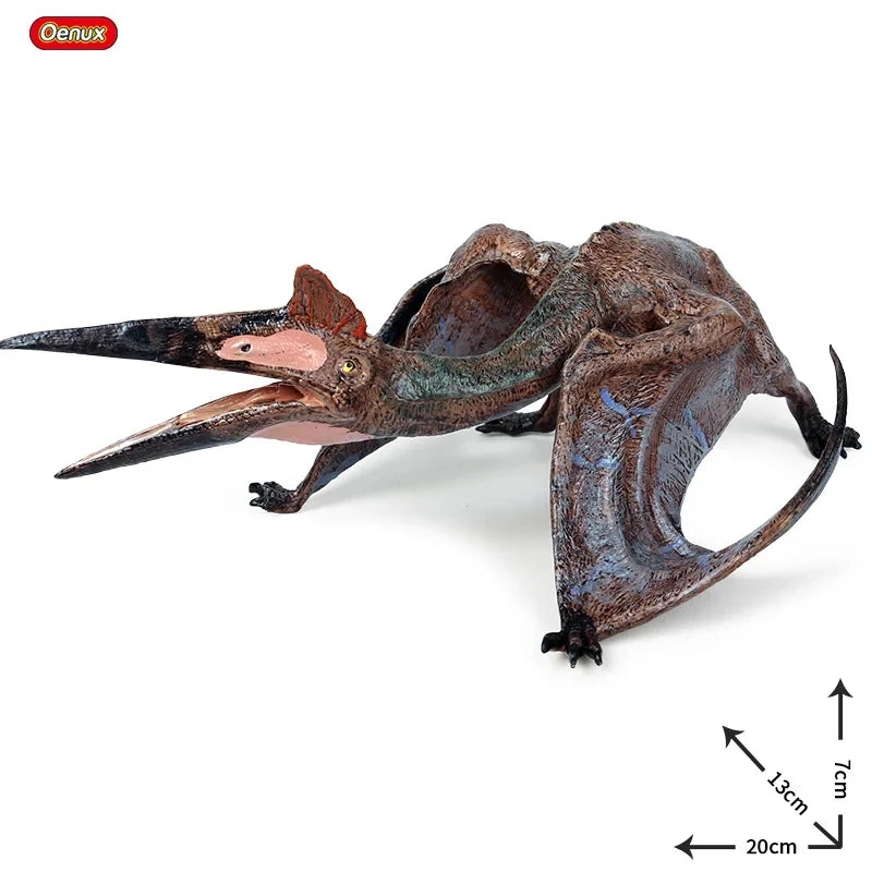 Oenux Classic Jurassic Dinosaur Brinquedo Quetzalcoatlus Ljahjas Pterodactyl Action Figures AnimalS Model PVC Collection Kid Toy