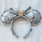 Disney Princess Headband Mickey Ear Rapunzel Sequin Bow Hair Hoop Birthday Gift Girl Accessories Halloween Gift Christmas Jack