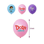 Cartoon-Dora-The-Explorer Theme Kids Birthday Party Digital Balloon Banner Background Cake Topper Decoration Supplies Baby Gifts