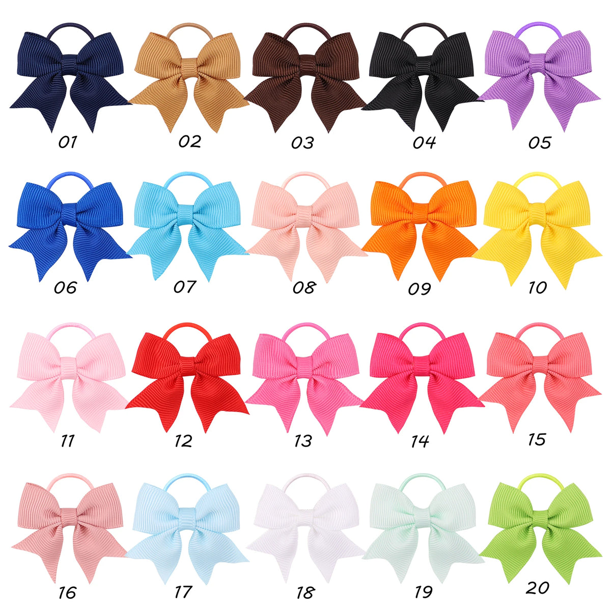 20/40Pieces Babies Tiny 2Inches Hair Bows Rubber Bands Hair Ropes Ponytail Holders for Baby Girls Infant Kids Hair Accessories