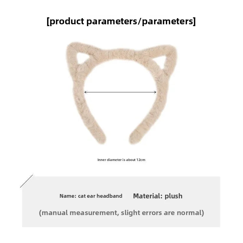 1 Plush Cat Ear Headband with Cute and Girlish Style, Perfect for Daily Use, Cute and Eye-catching