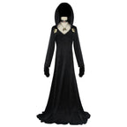 In Stock Moth Lady Evil Cosplay Fantasia Village Vampire Lady Dimitrescu Costume Women Black Dress Halloween Carnival Party Suit