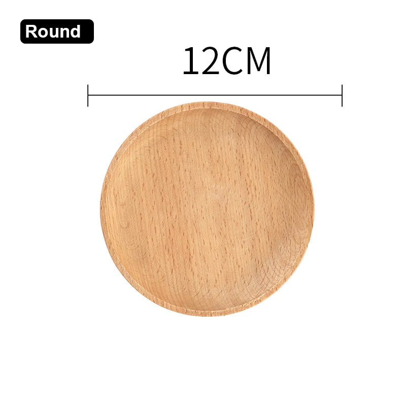 Walnut Wooden Tray Ins Wind Small Wooden Plate Japanese Rectangular Dinner Plate Cake Bread Coffee Tea Solid Wood Plate Tray