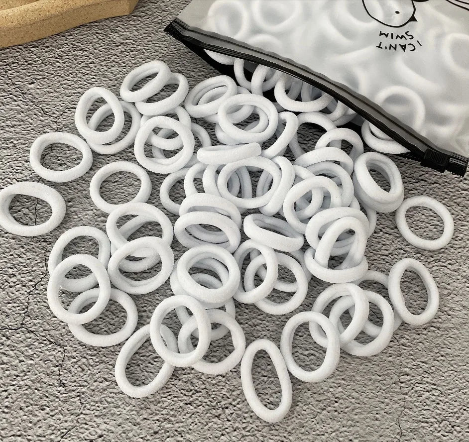 50/100Pcs Colorful Nylon Hair Bands for Children Scrunchie Hair Ties Rubber Band Kids Elastic Hair Leagues Girl Hair Accessories