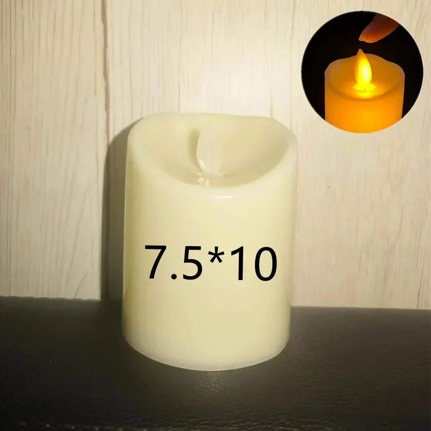 10~1PCS Wholesale LED Candles Flameless Flickering Light Flameless Candle for Christmas Wedding Decor Birthday Party Supplie