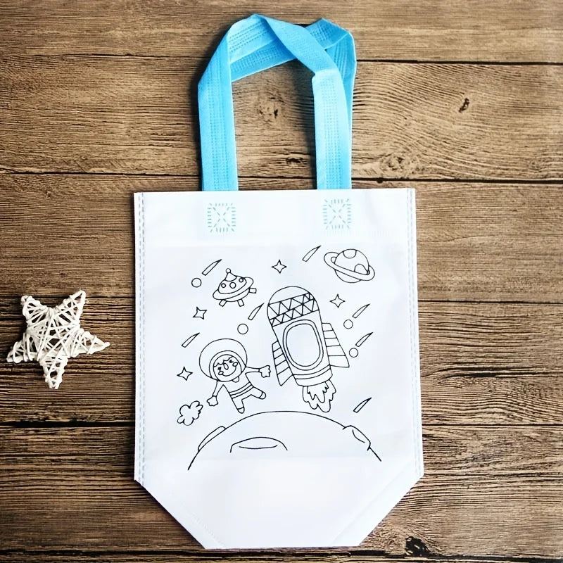 DIY Graffiti Gift Bags with Markers for Kids Parties