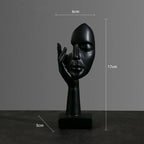 Nordic Resin Abstract Statue Desktop Ornaments Sculpture Figurines Face Character Light Luxury Art Crafts Office Home Decor