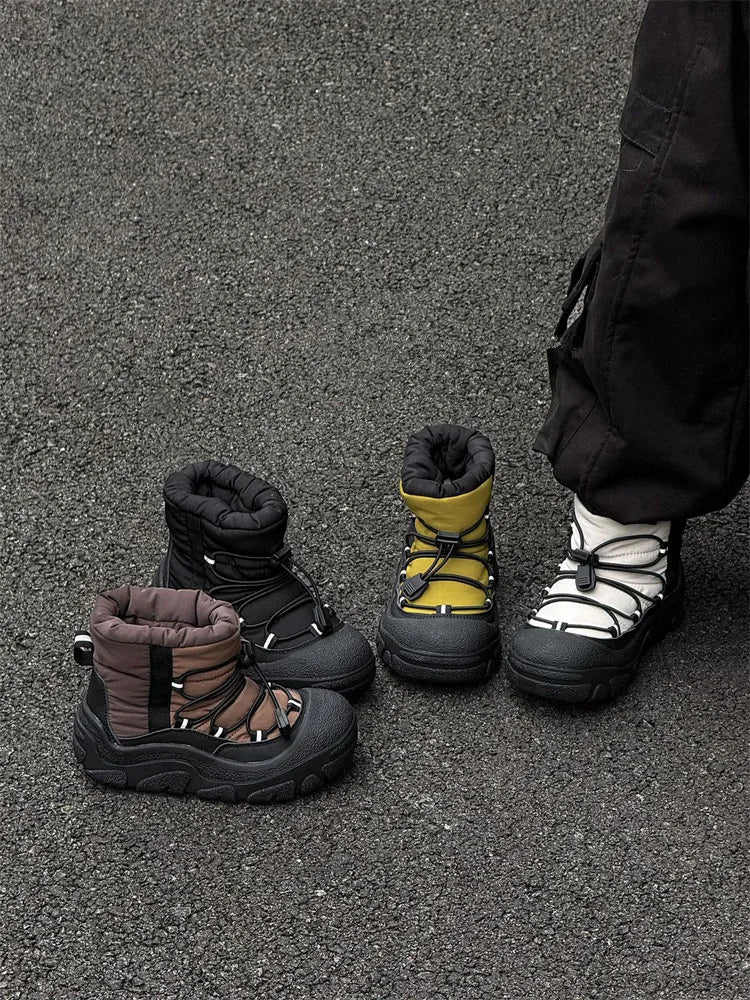 2025 New Winter Children Snow Boots For Boys Waterproof Warm Fur Rubber Sole Non-slip Fashion Girls Boots EU 26-37