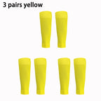 3 pairs New Football Socks Shin Pads Leg Cover Men Women Grip Cutsocks