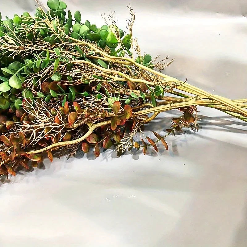 104cm Fake Eucalyptus Rattan Artificial Plants Vine Plastic Tree Branch Wall Hanging Leafs for Home Garden Outdoor Wedding Decor