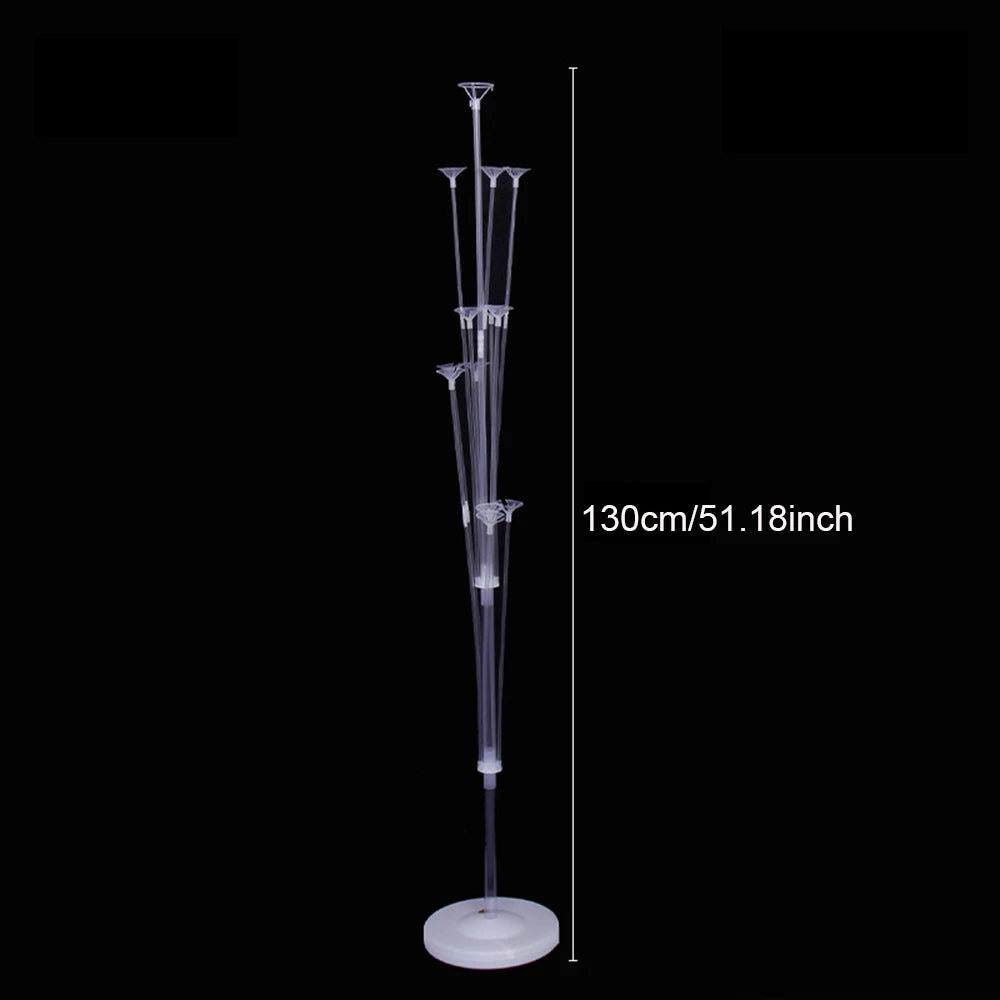 Runtowo 1set Birthday Balloon Stand Kit, Balloon Stand With Base And Pole For Wedding Birthday Party Decoration
