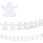 Halloween Paper Banner Spider Pumpkin Ghost Bat Paper Chain Halloween Decoration Garland Banner Paper Pull Flower Party Supplies