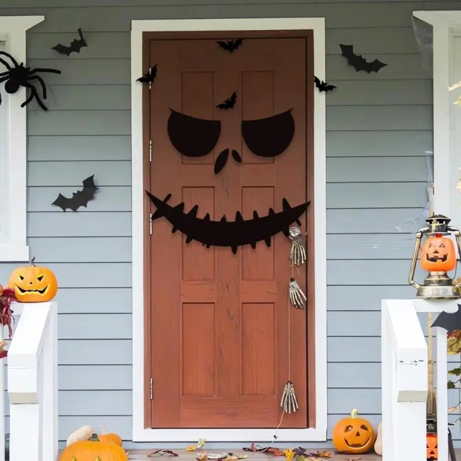 2026 Evil Pattern Halloween Wall Sticker Removable Decal Waterproof Decor For Door Window Indoor Home Party Supplies